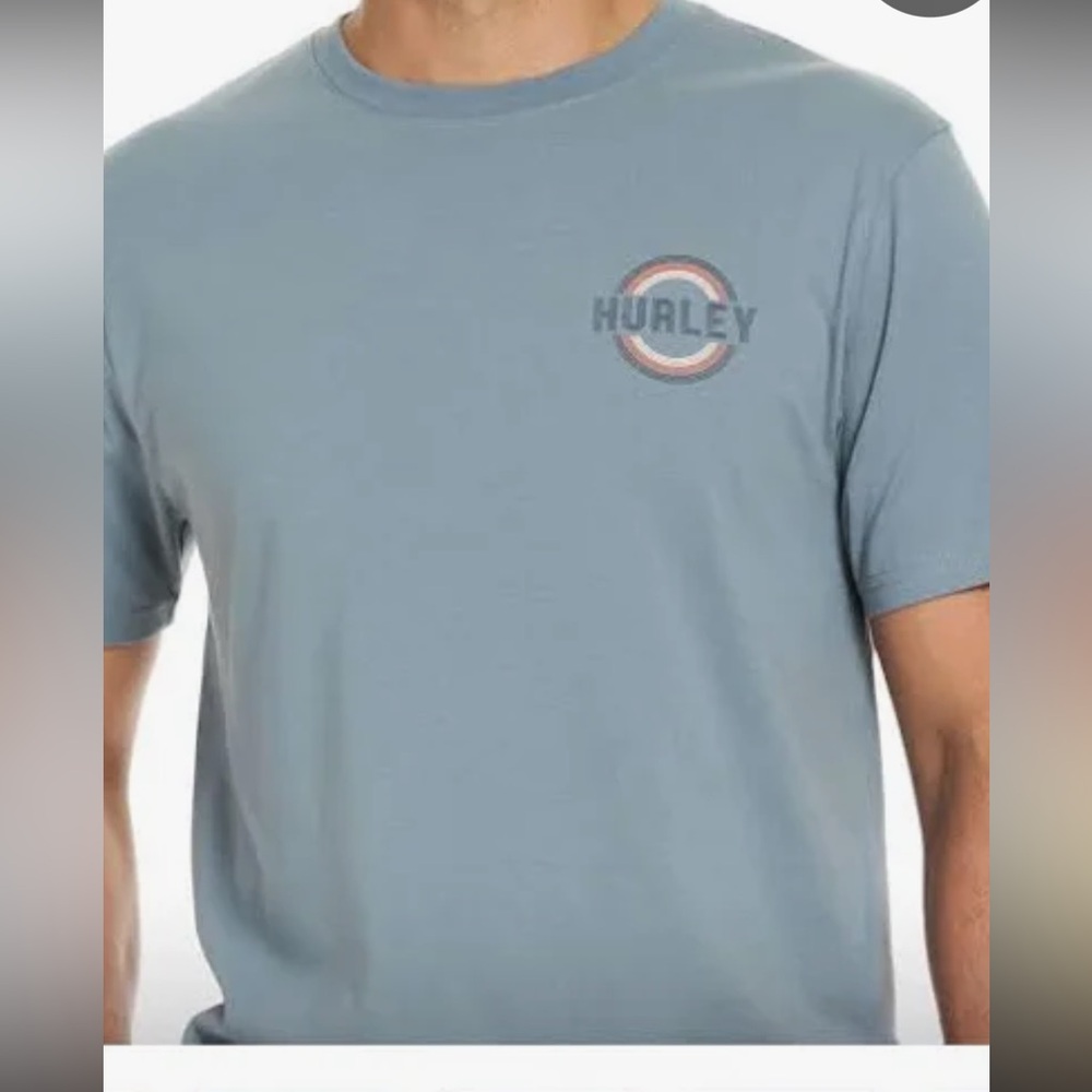 Hurley Light Blue Short Sleeve Logo Tee